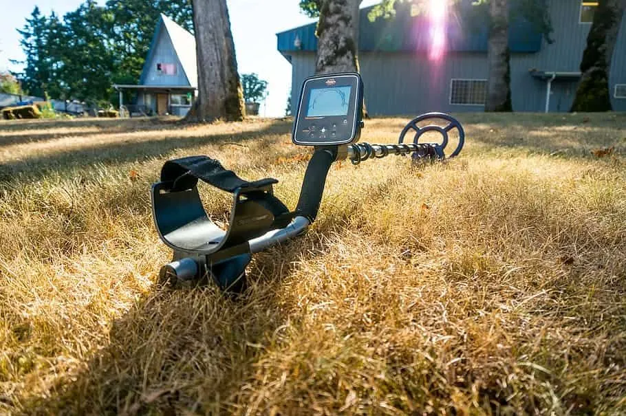 Metal Detector lying in the grass